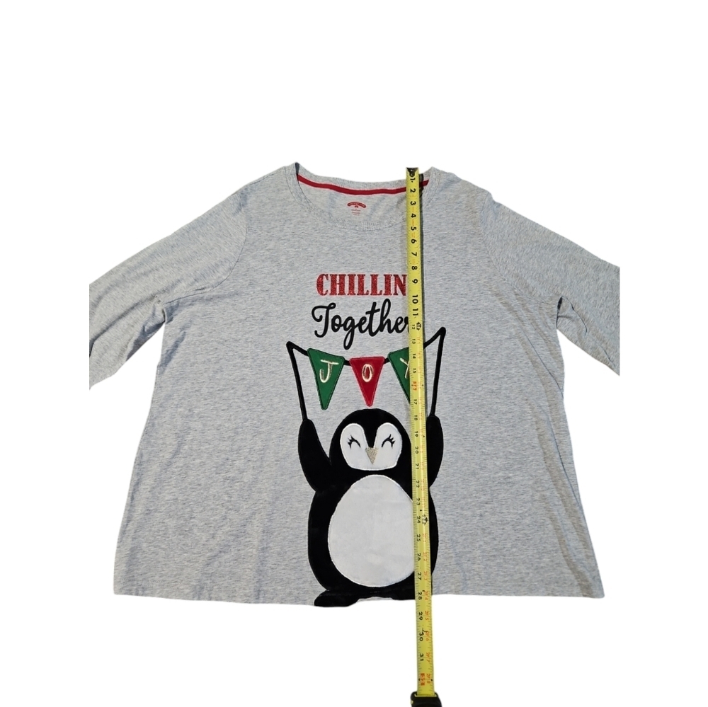 Holiday Time Women's Penguin Long Sleeve Shirt Size 3x - Picture 6 of 8